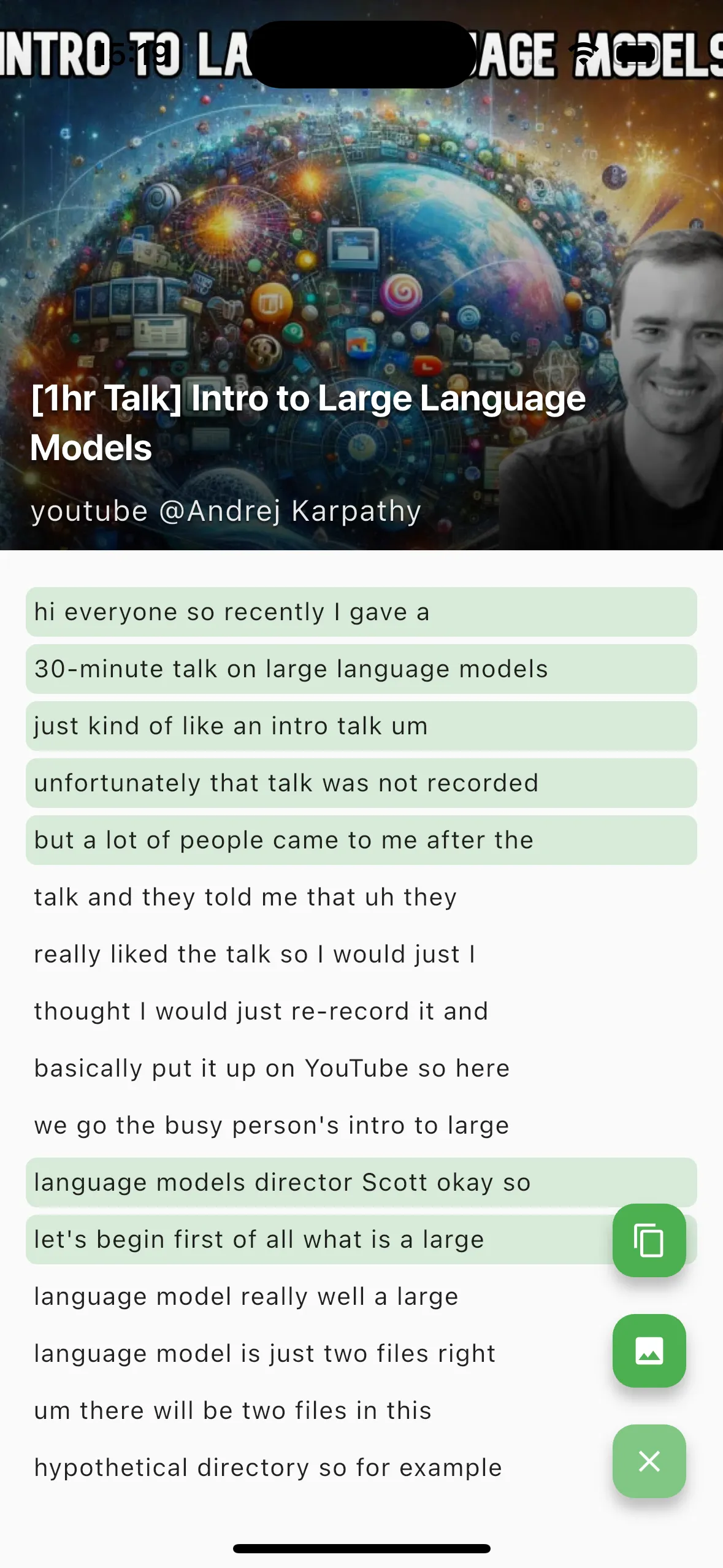 ListenGo subtitle and share feature