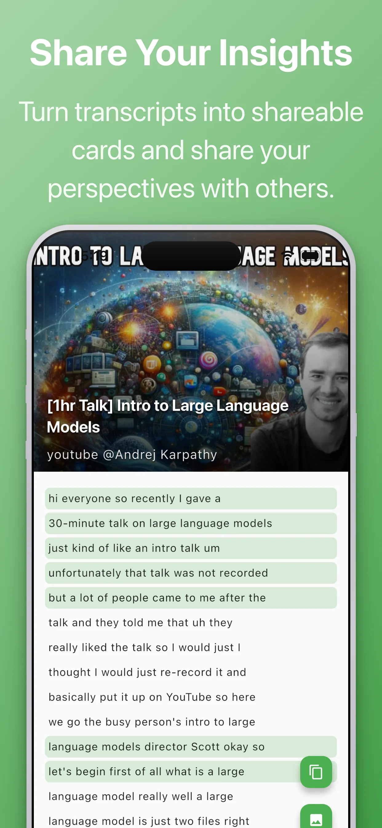 ListenGo share feature - generate shareable cards